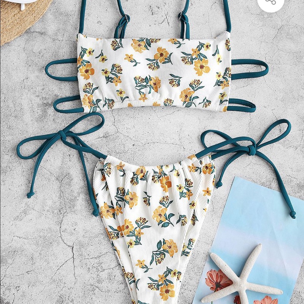 Two piece floral bikini
